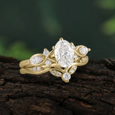 The Sumptuous Oval - Cut Moissanite Halo Ring